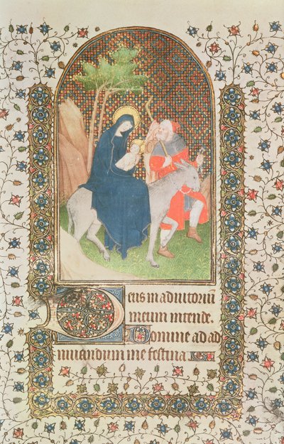 Flight into Egypt, French, 14th century by French School